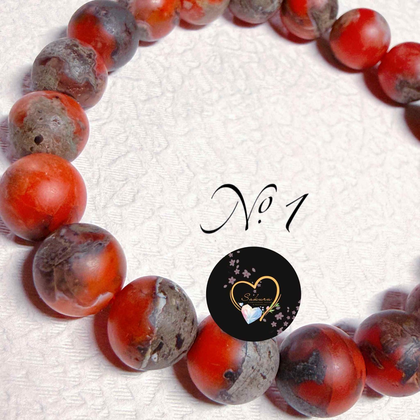 IRON Shell ( Vintage Gaze ) Southern RED Agate Bracelet