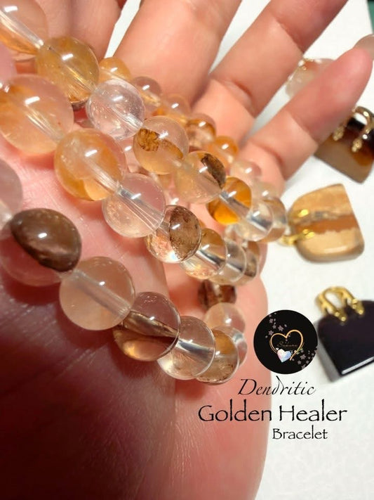 DENDRITIC Golden Healer Quartz Crystal Bracelet
