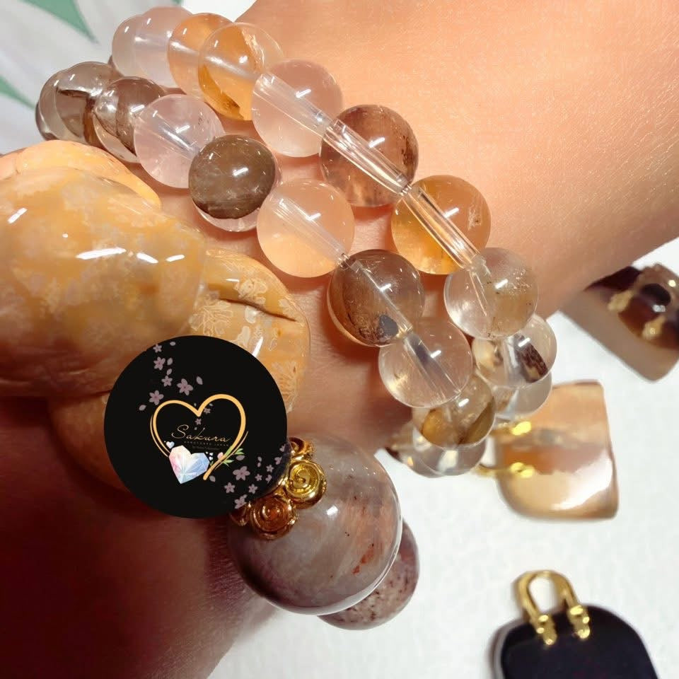 DENDRITIC Golden Healer Quartz Crystal Bracelet
