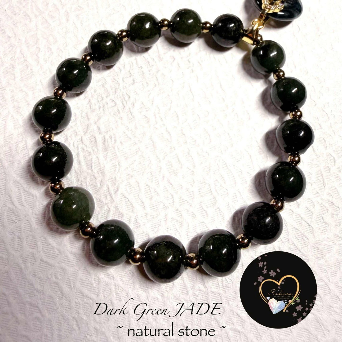Dark Jade with Lucky 🍀 Coin charms