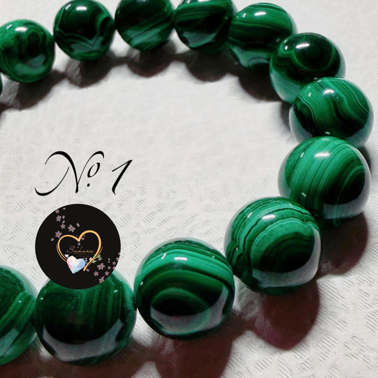 NO.1 Beautiful x Alluring Natural MALACHITE Stone Bracelet