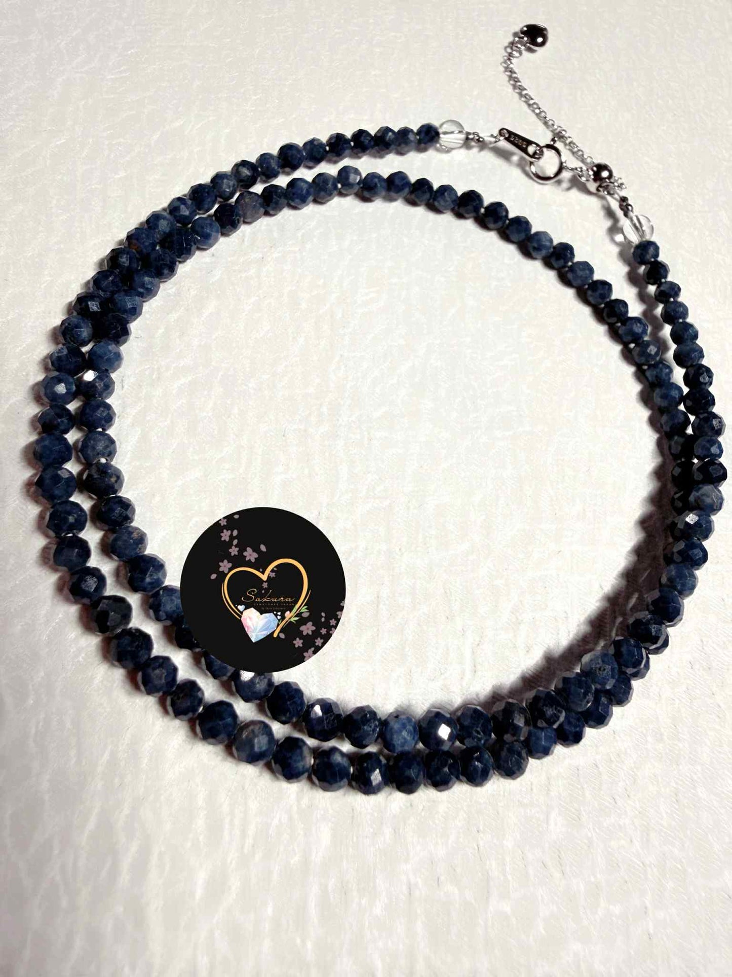 s925 Sterling Silver BLUE Sapphire ( earrings + necklace)