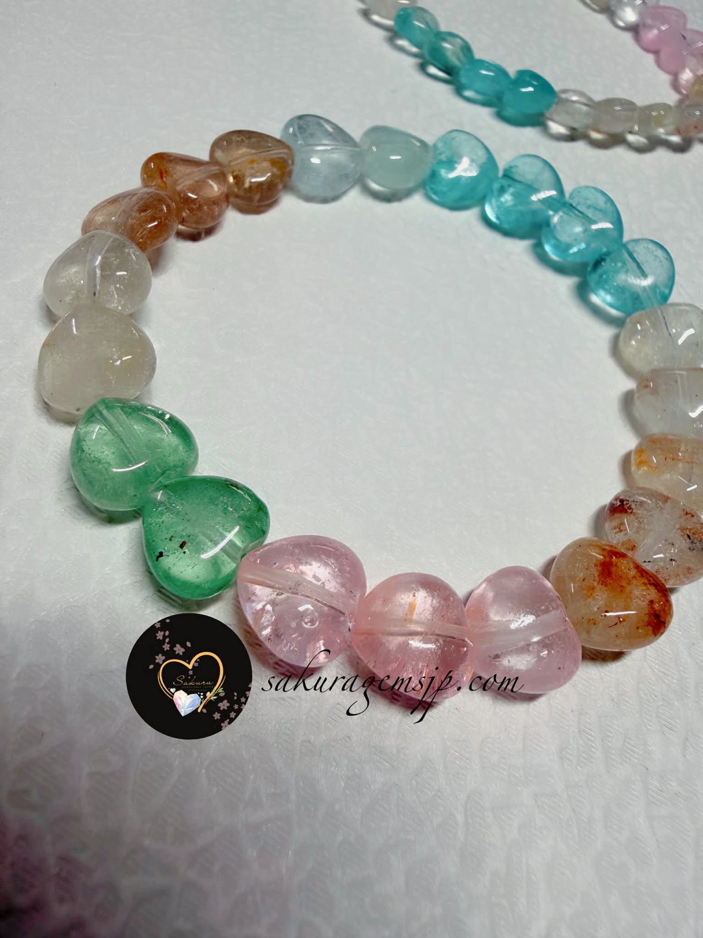 Natural Stone Colorful Heart TOPAZ Bracelet