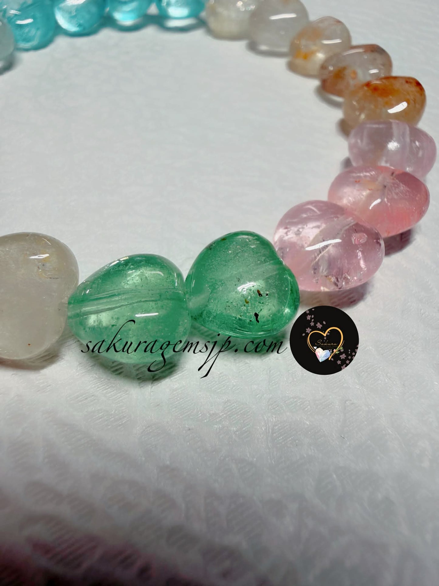 Natural Stone Colorful Heart TOPAZ Bracelet