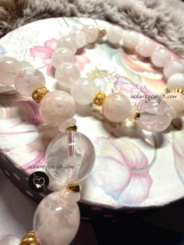 Natural Stone Pink SERICITE in Quartz ( desabure by: im sakura )