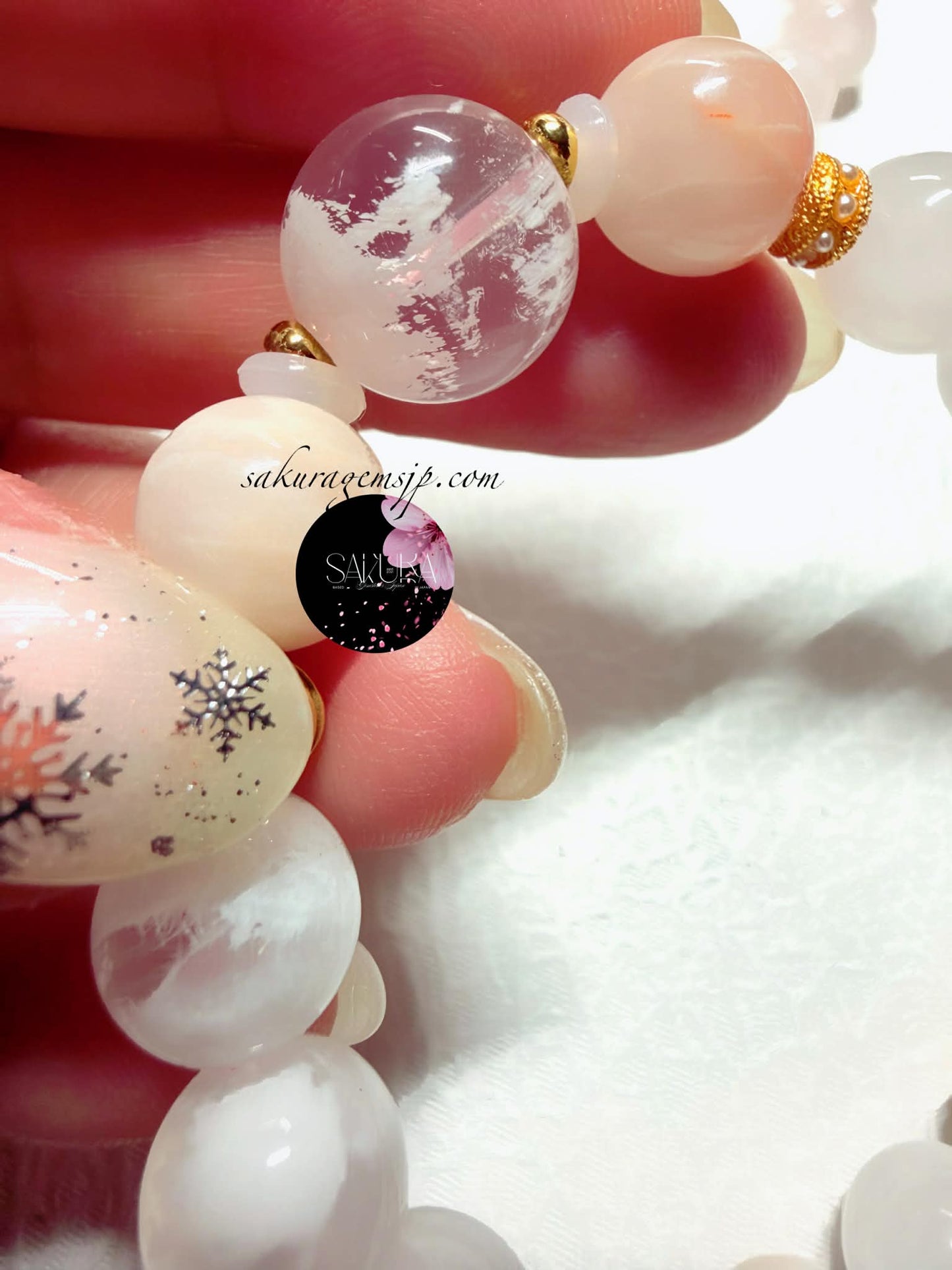 Natural Stone Pink SERICITE in Quartz ( desabure by: im sakura )