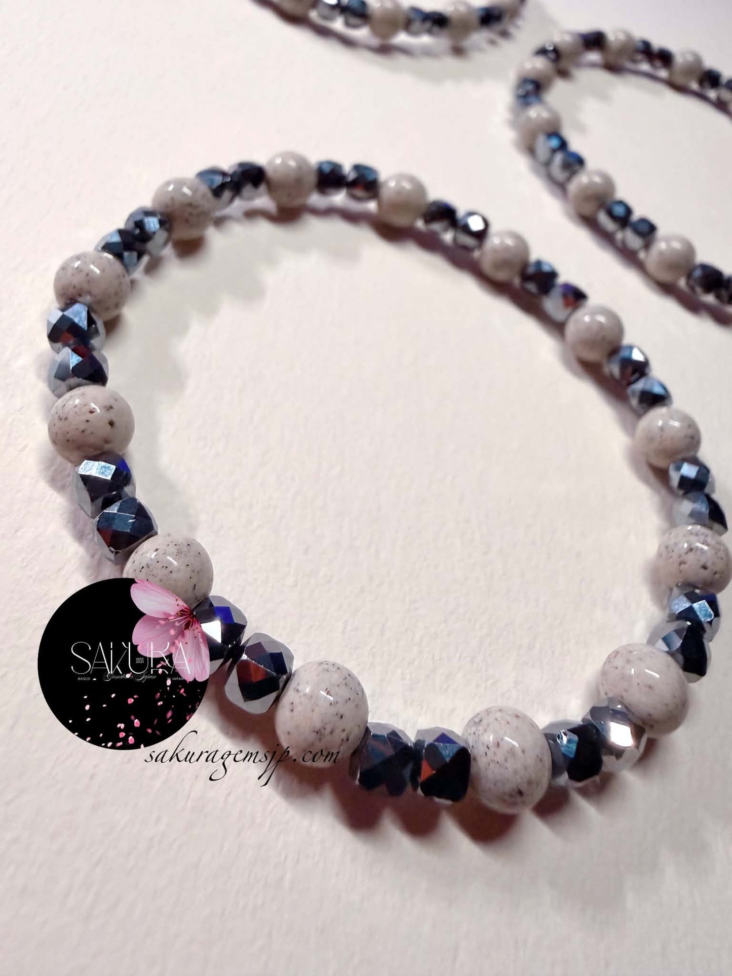 OVER9 Terahertz x HOKUTOLITE (Hot Spring Stone) Bracelet