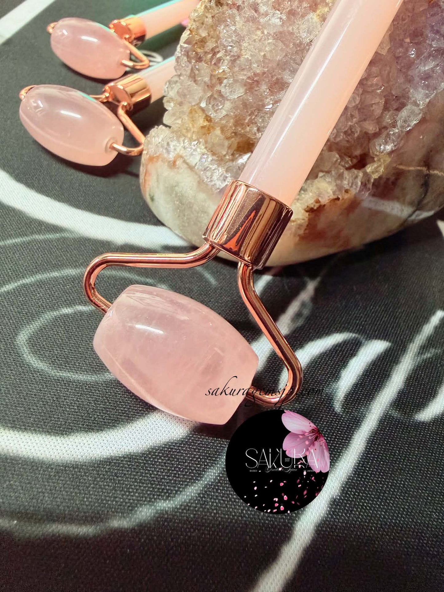 Premium Grade Rose Quartz ~face roller~