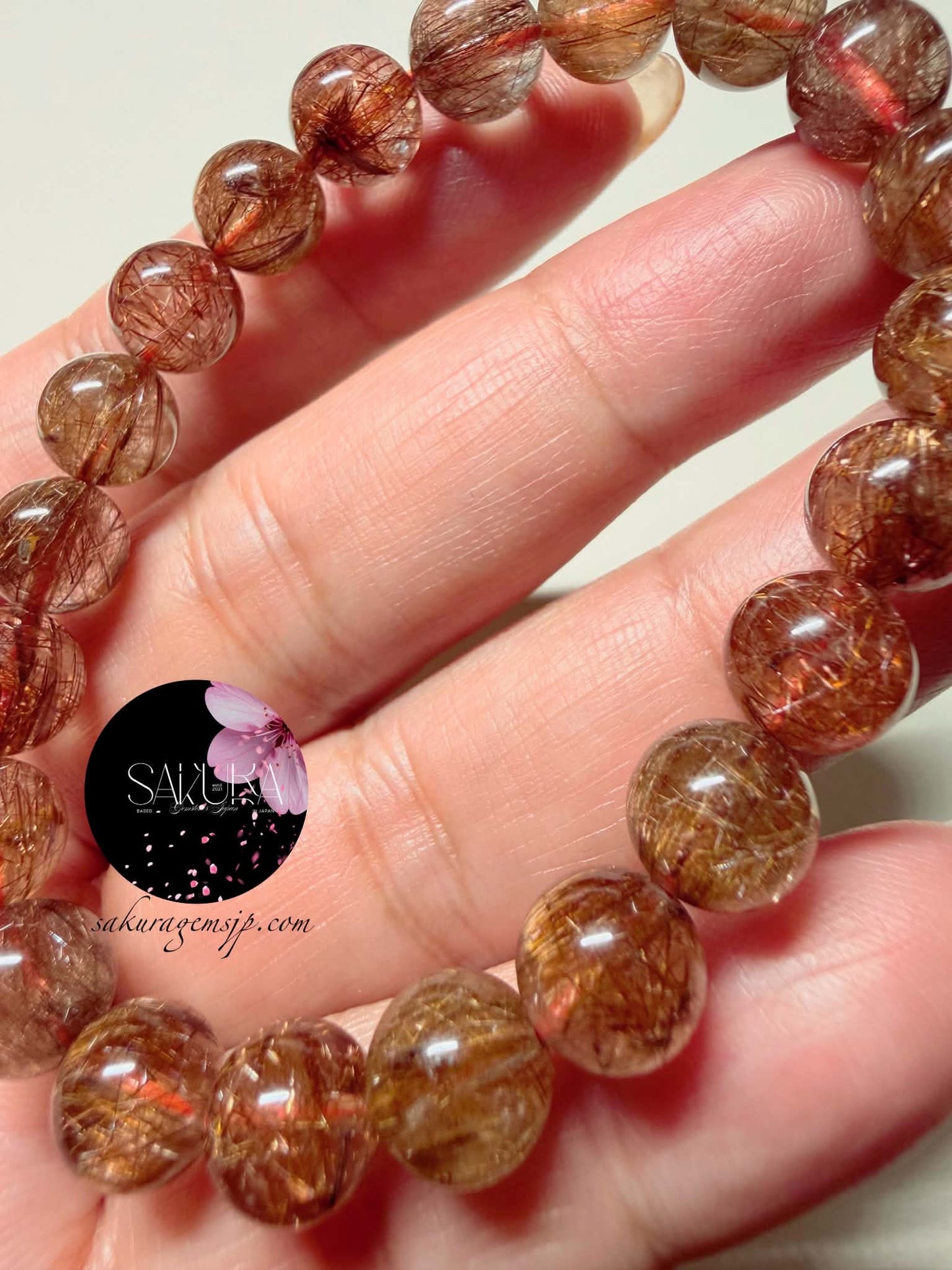 RED Rutile Quartz or TIGER Rutile Bracelet
