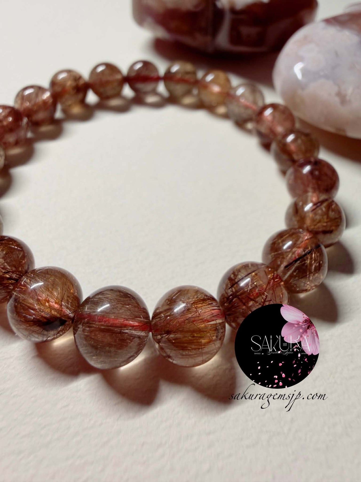 RED Rutile Quartz or TIGER Rutile Bracelet