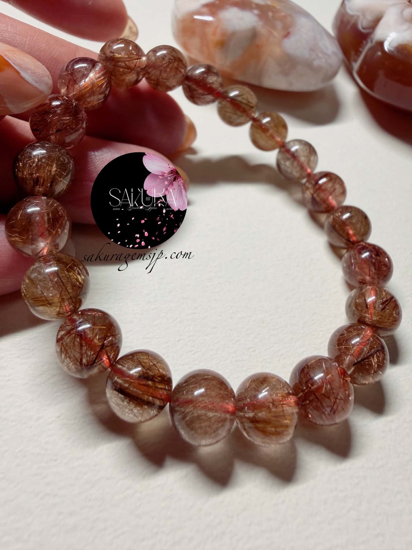 RED Rutile Quartz or TIGER Rutile Bracelet