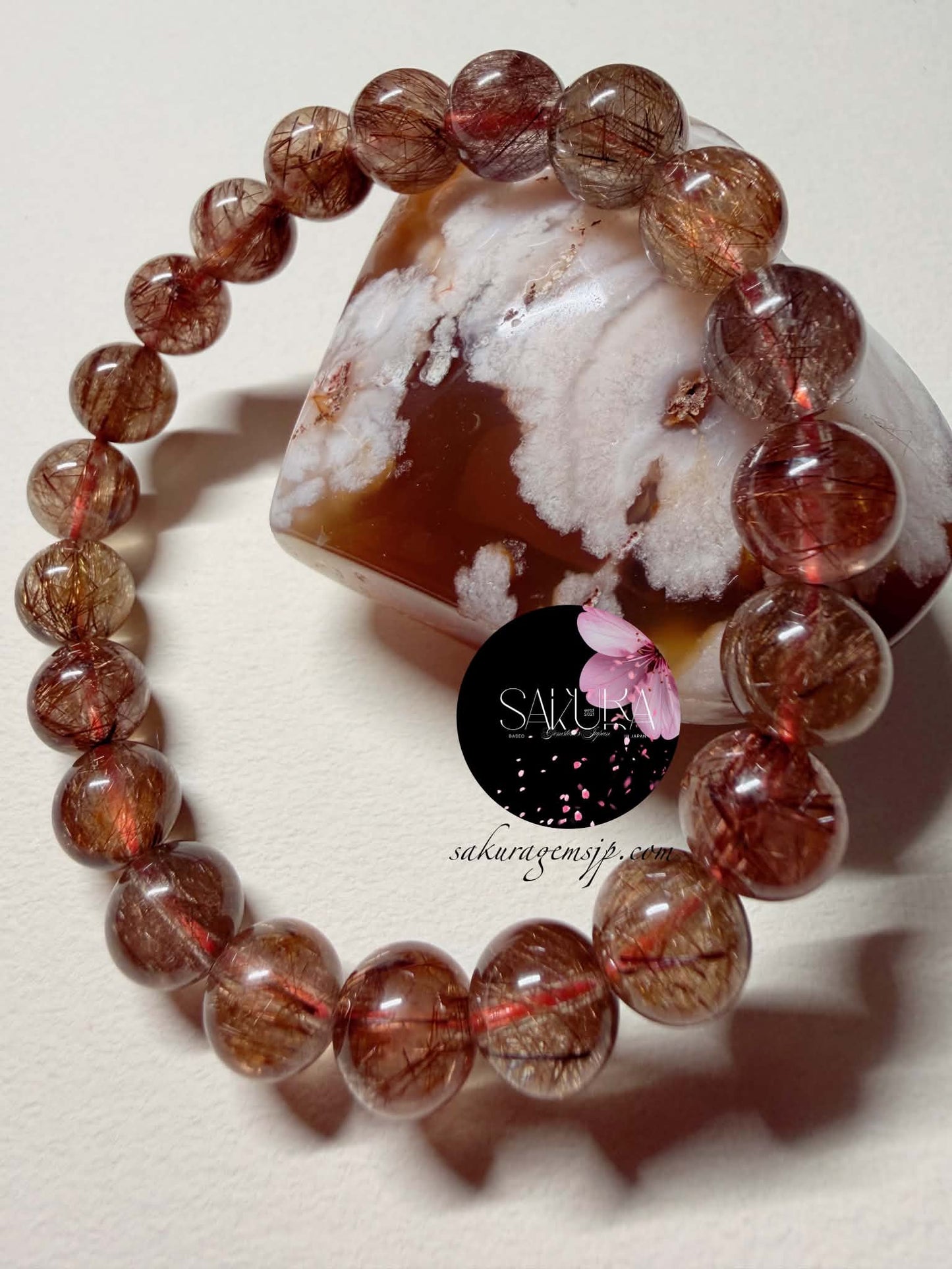 RED Rutile Quartz or TIGER Rutile Bracelet