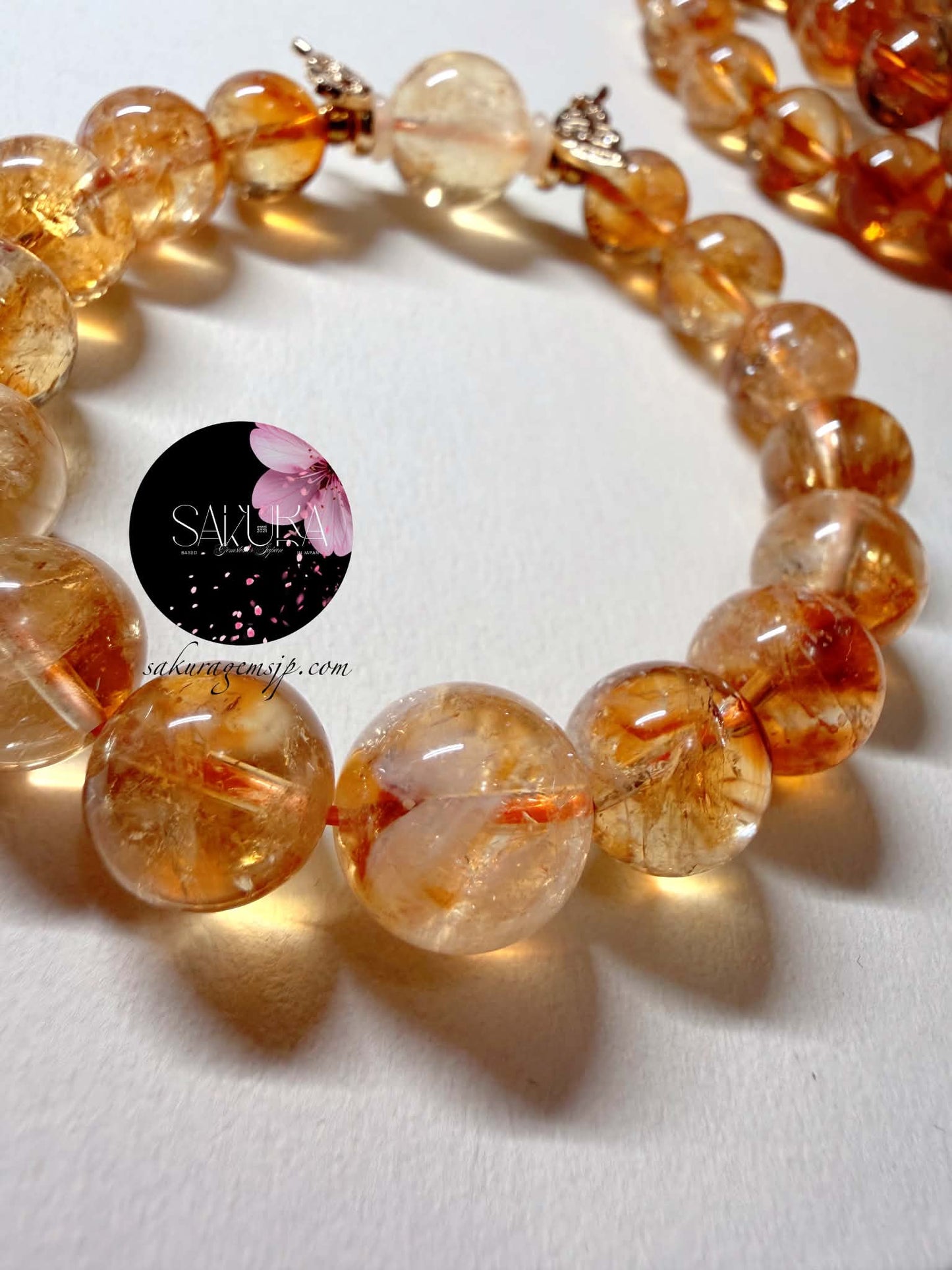 Pyramid Phantom Rainbow Citrine Bracelet