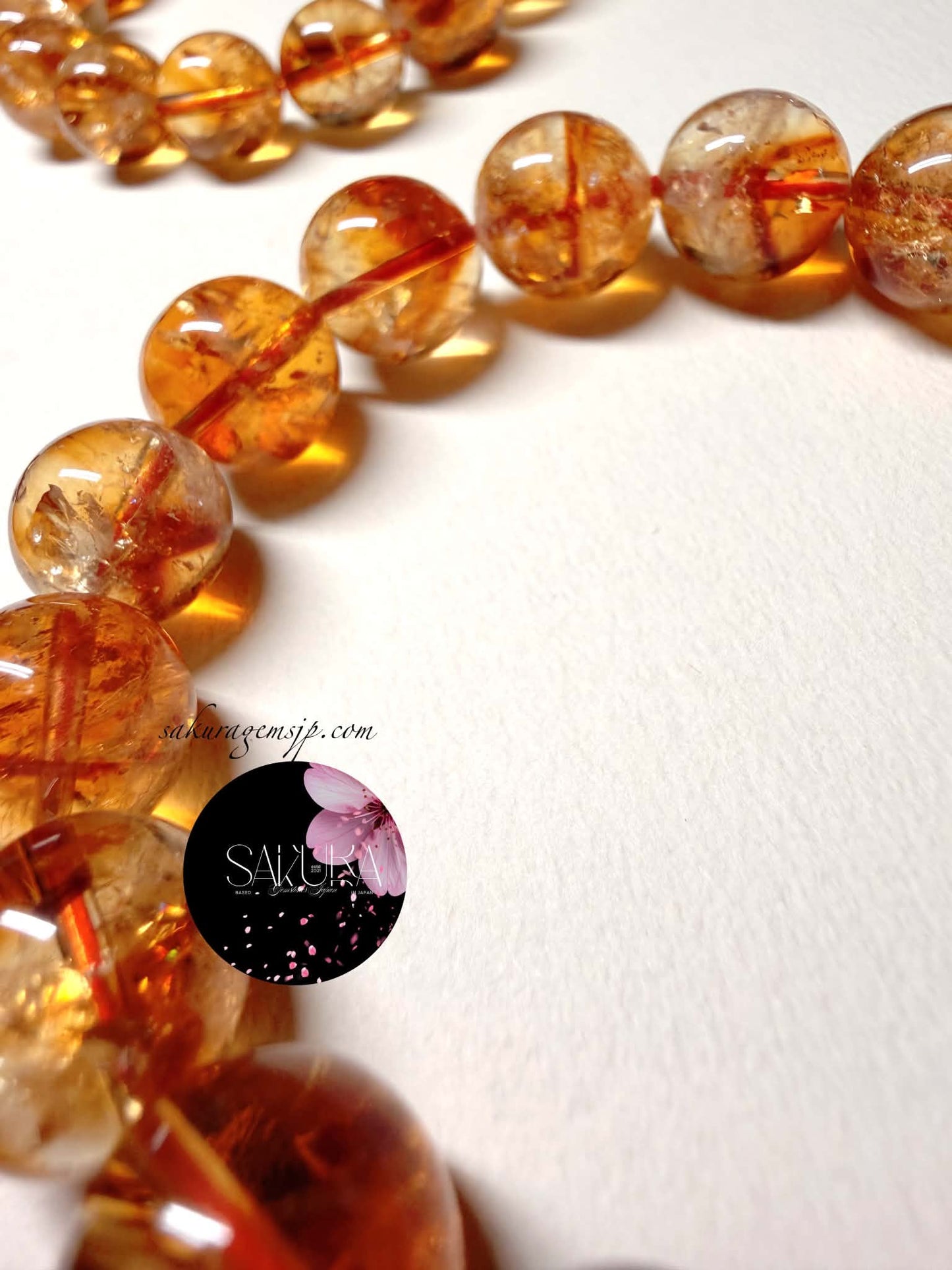 Pyramid Phantom Rainbow 🌈 Citrine Bracelet