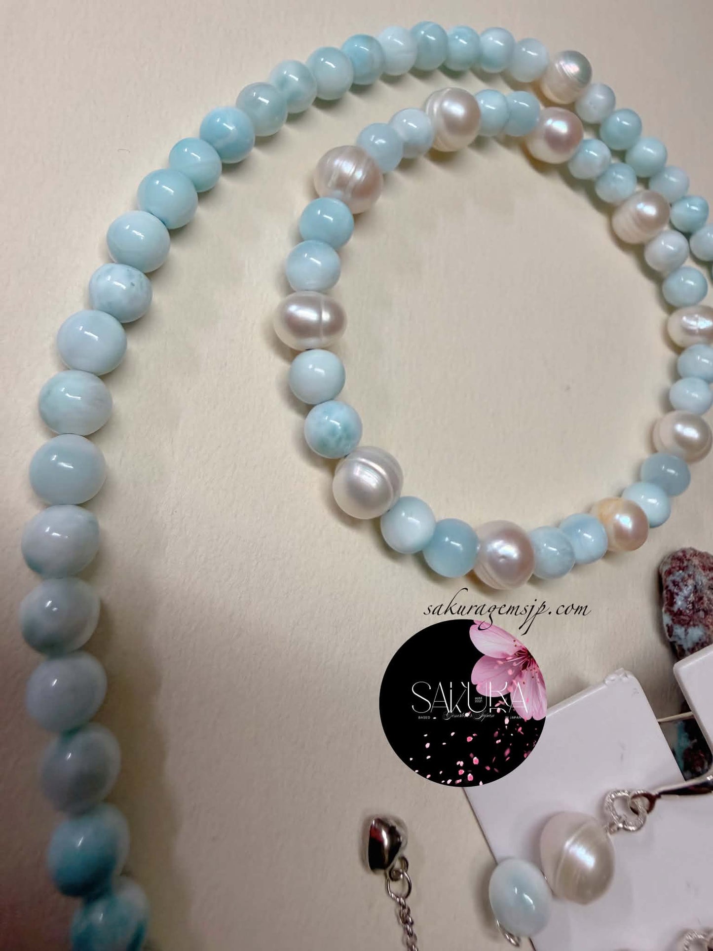 Larimar SET ~ Necklace, Bracelet and Earrings ~ in s925 Sterling Silver Setting