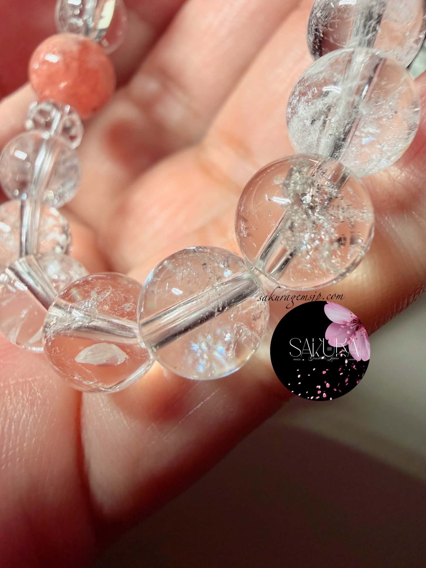 High Quality HIMALAYAN Quartz x Rhodochrosite Bracelet ( Desabure Signature Collection )