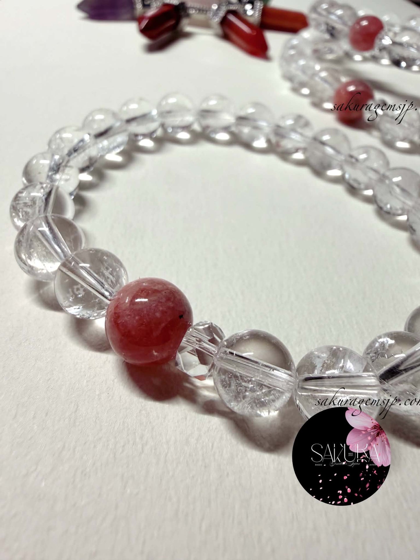 High Quality HIMALAYAN Quartz x Rhodochrosite Bracelet ( Desabure Signature Collection )