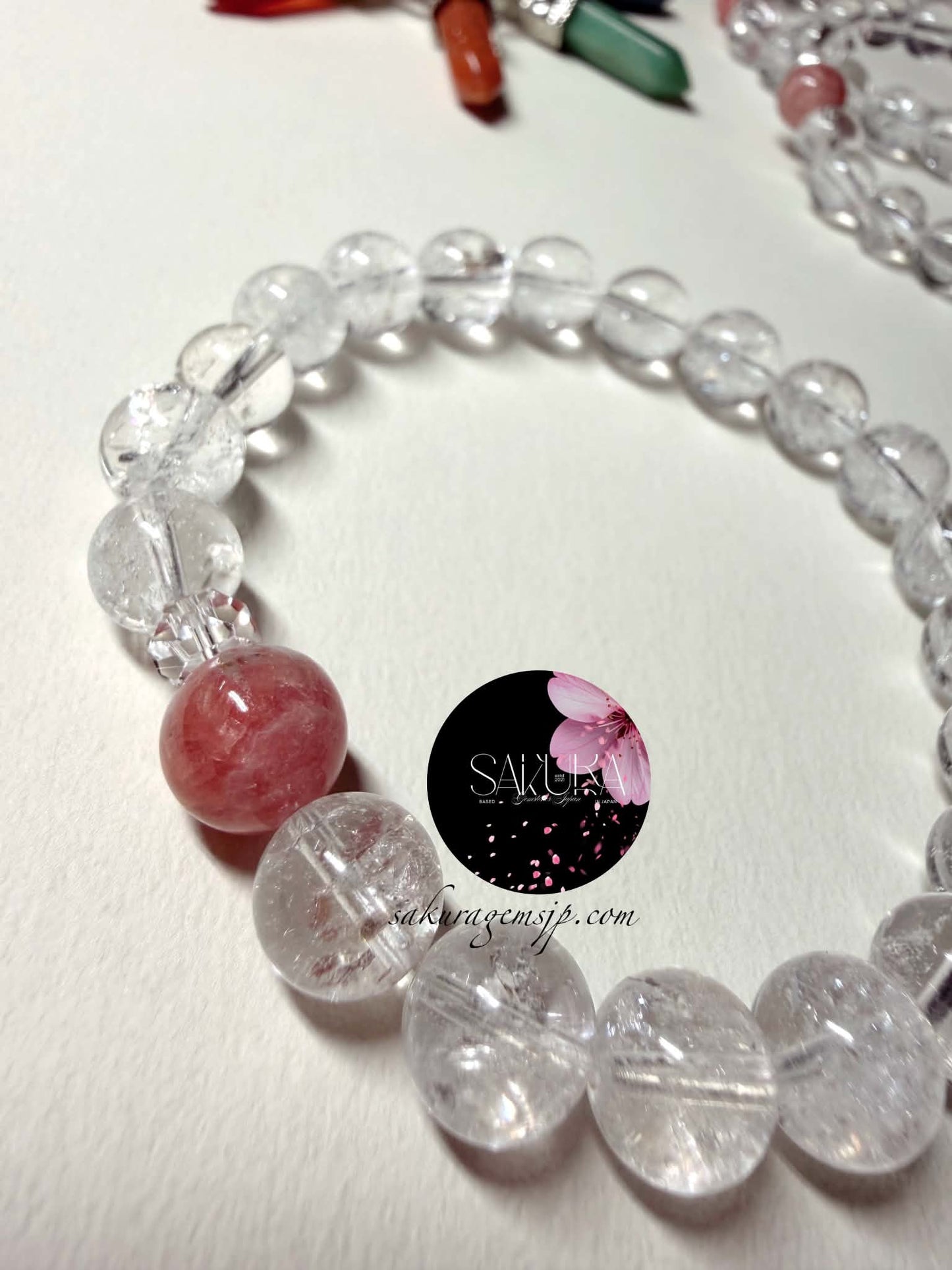 High Quality HIMALAYAN Quartz x Rhodochrosite Bracelet ( Desabure Signature Collection )