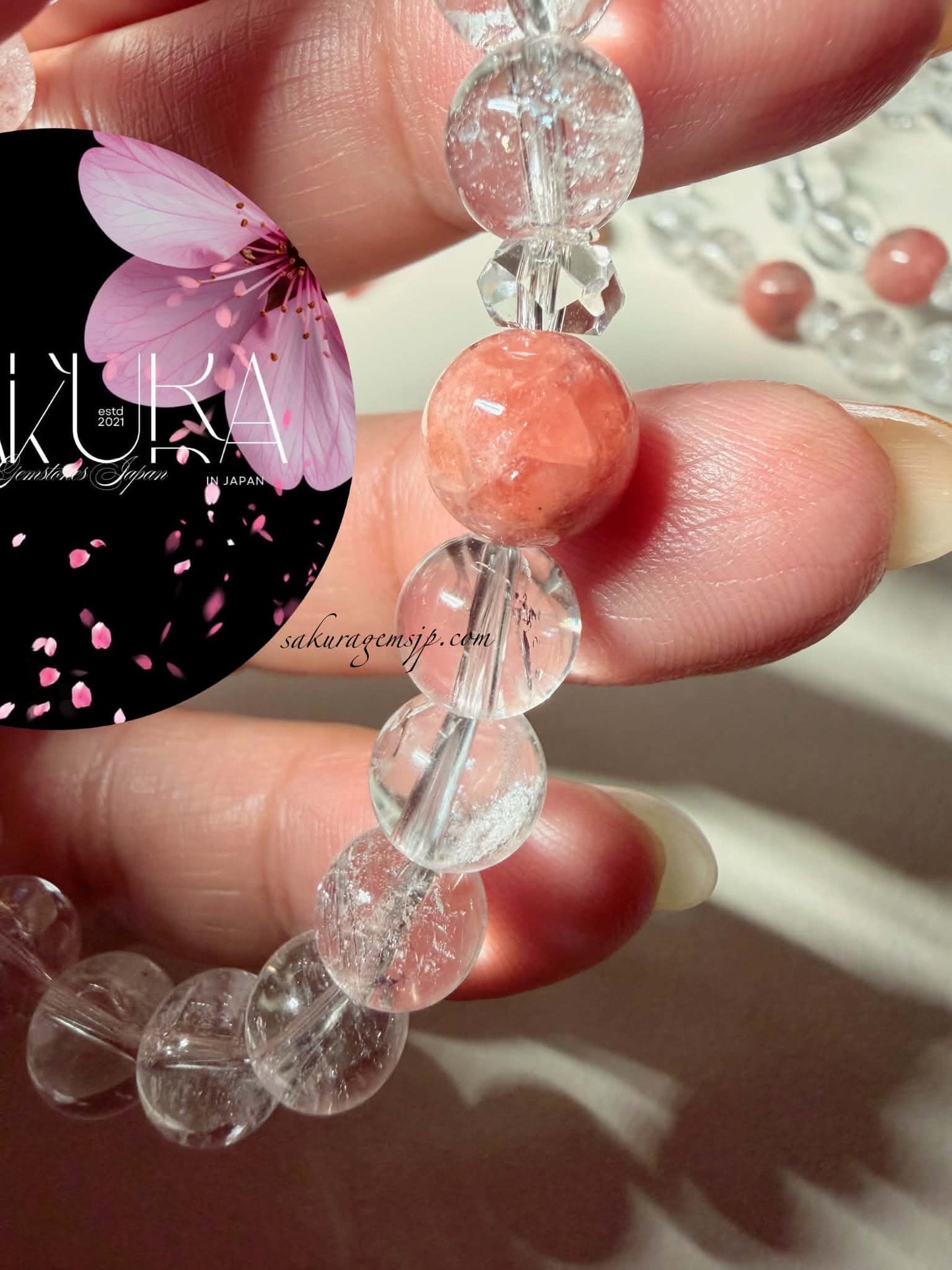 High Quality HIMALAYAN Quartz x Rhodochrosite Bracelet ( Desabure Signature Collection )