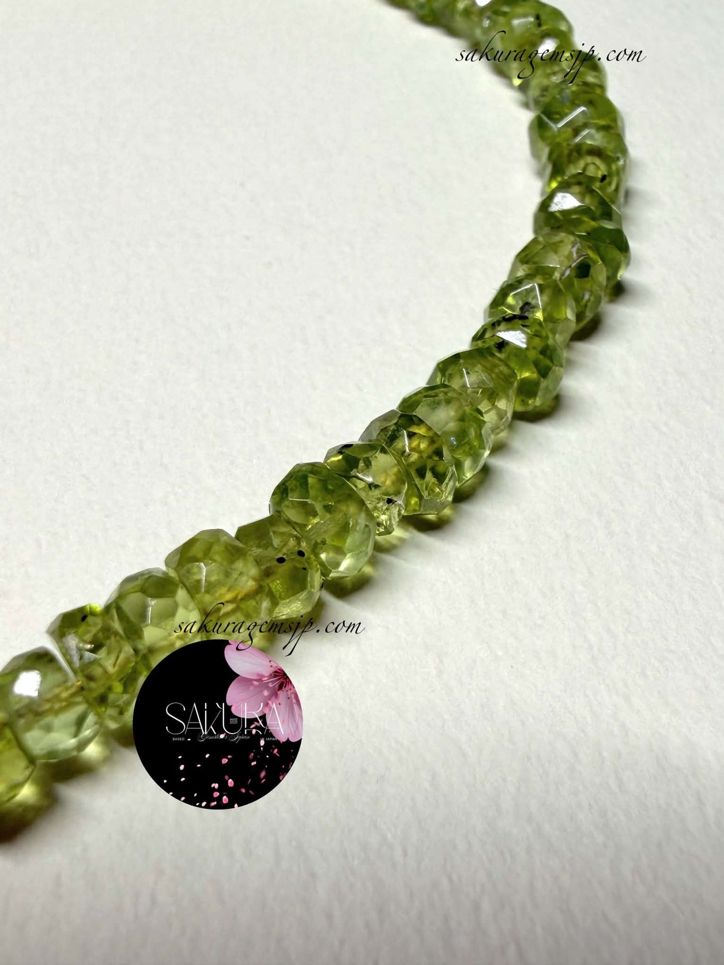 Rondelle-Cut-faceted PERIDOT Bracelet