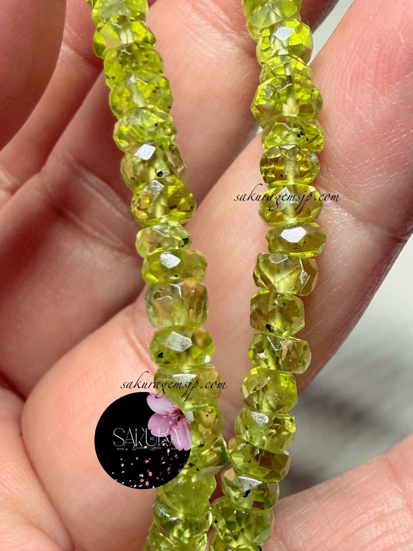 Rondelle-Cut-faceted PERIDOT Bracelet