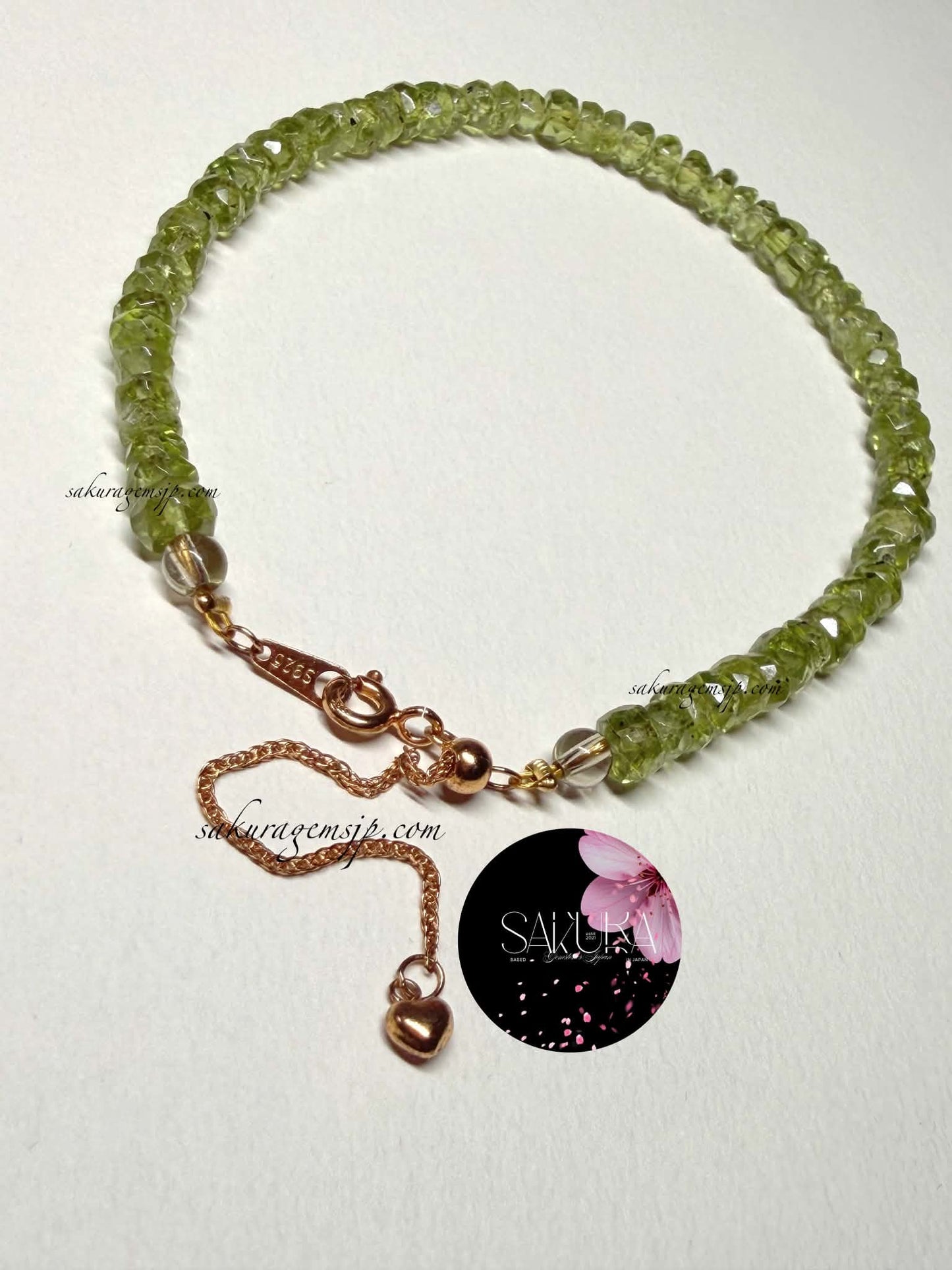 Rondelle-Cut-faceted PERIDOT Bracelet