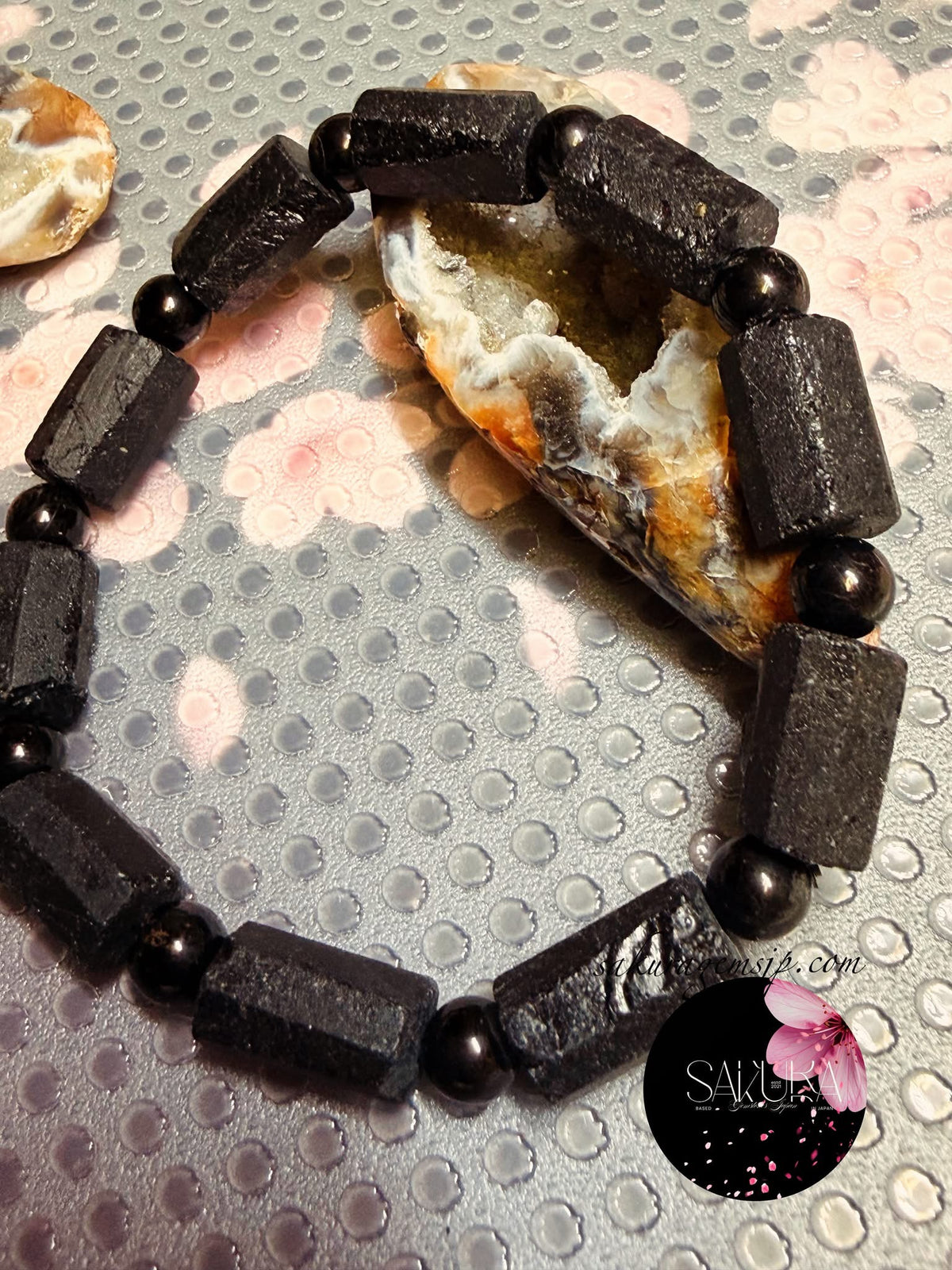 Raw Black Tourmaline Bracelet ( rooted-deep )