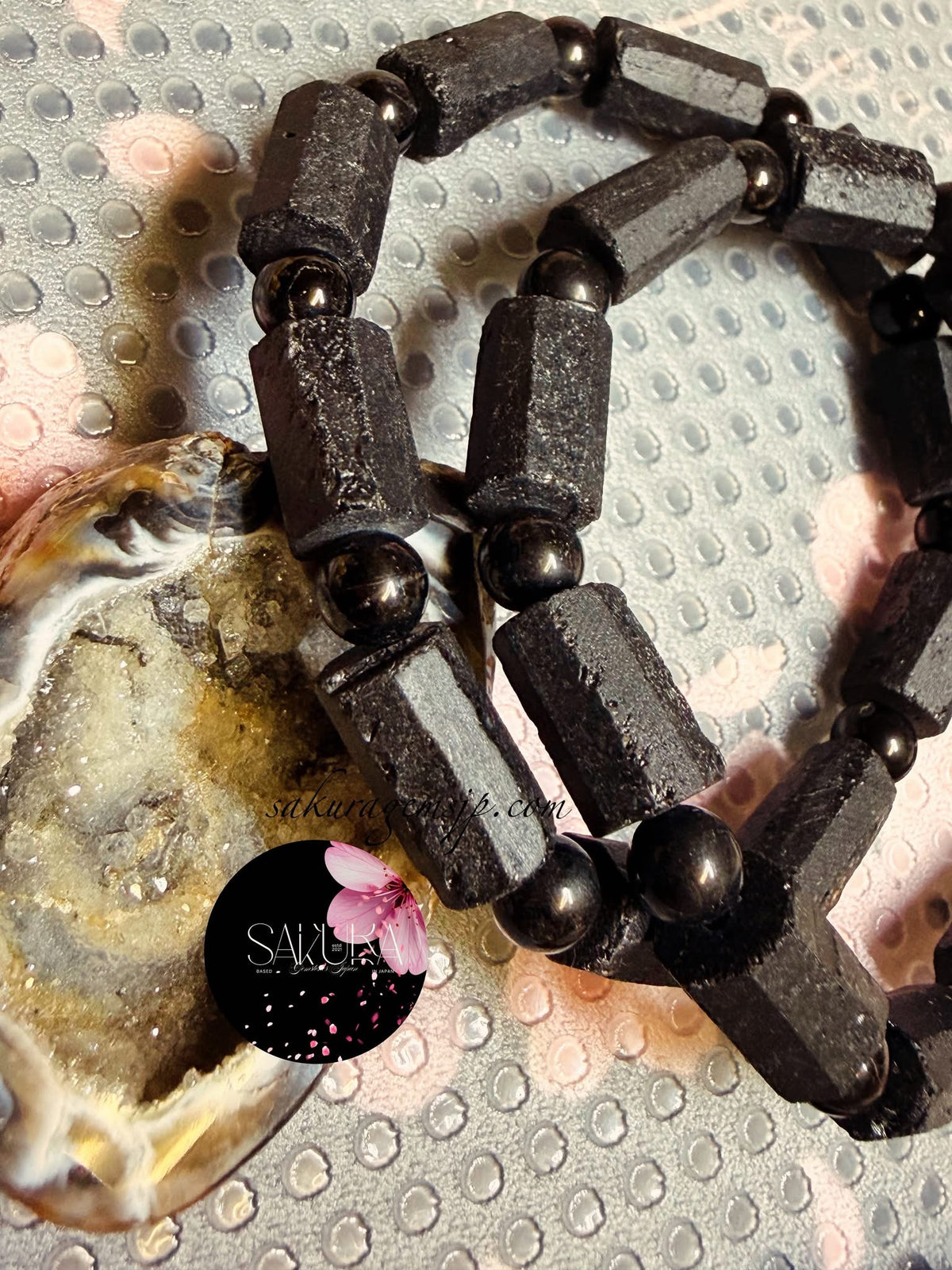 Raw Black Tourmaline Bracelet ( rooted-deep )