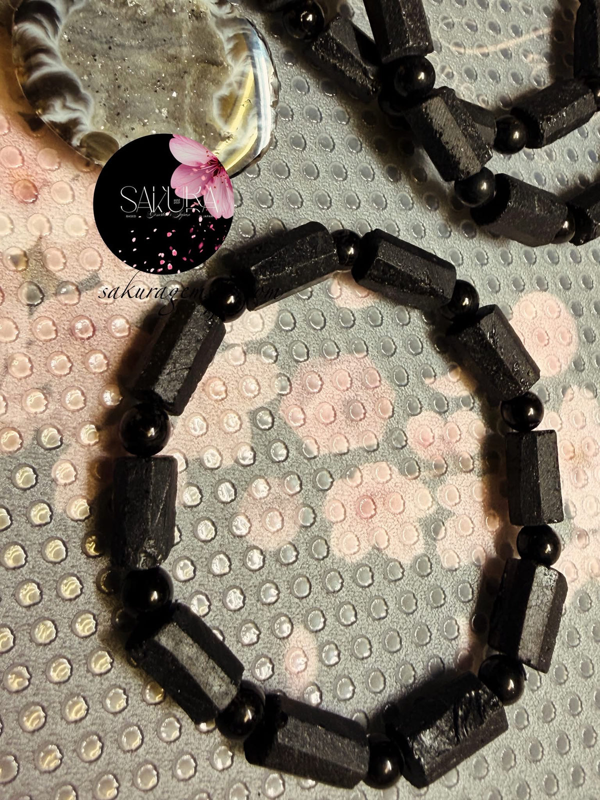Raw Black Tourmaline Bracelet ( rooted-deep )