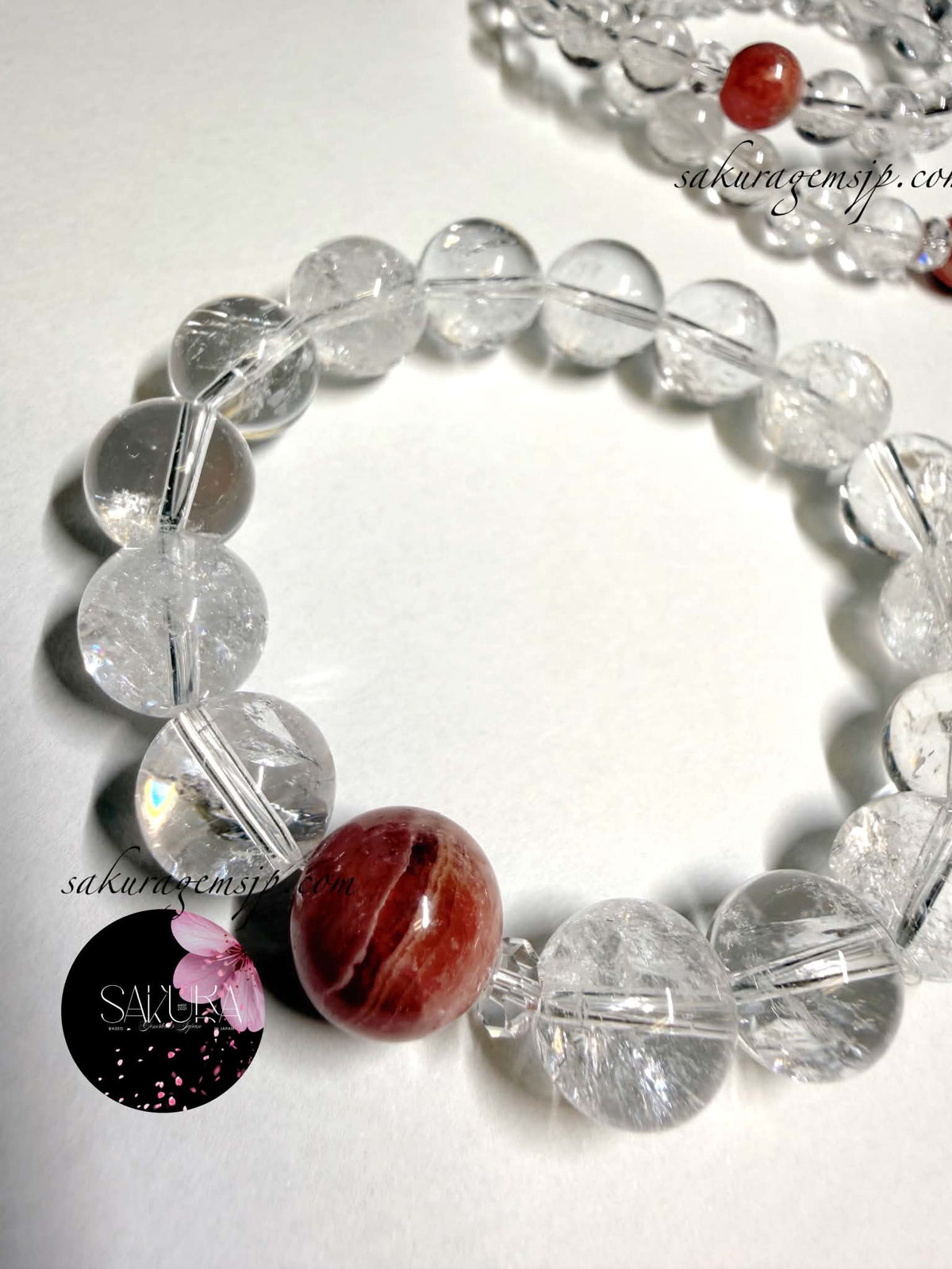 Rodhochrosite x Himalayan Quartz Bracelet
