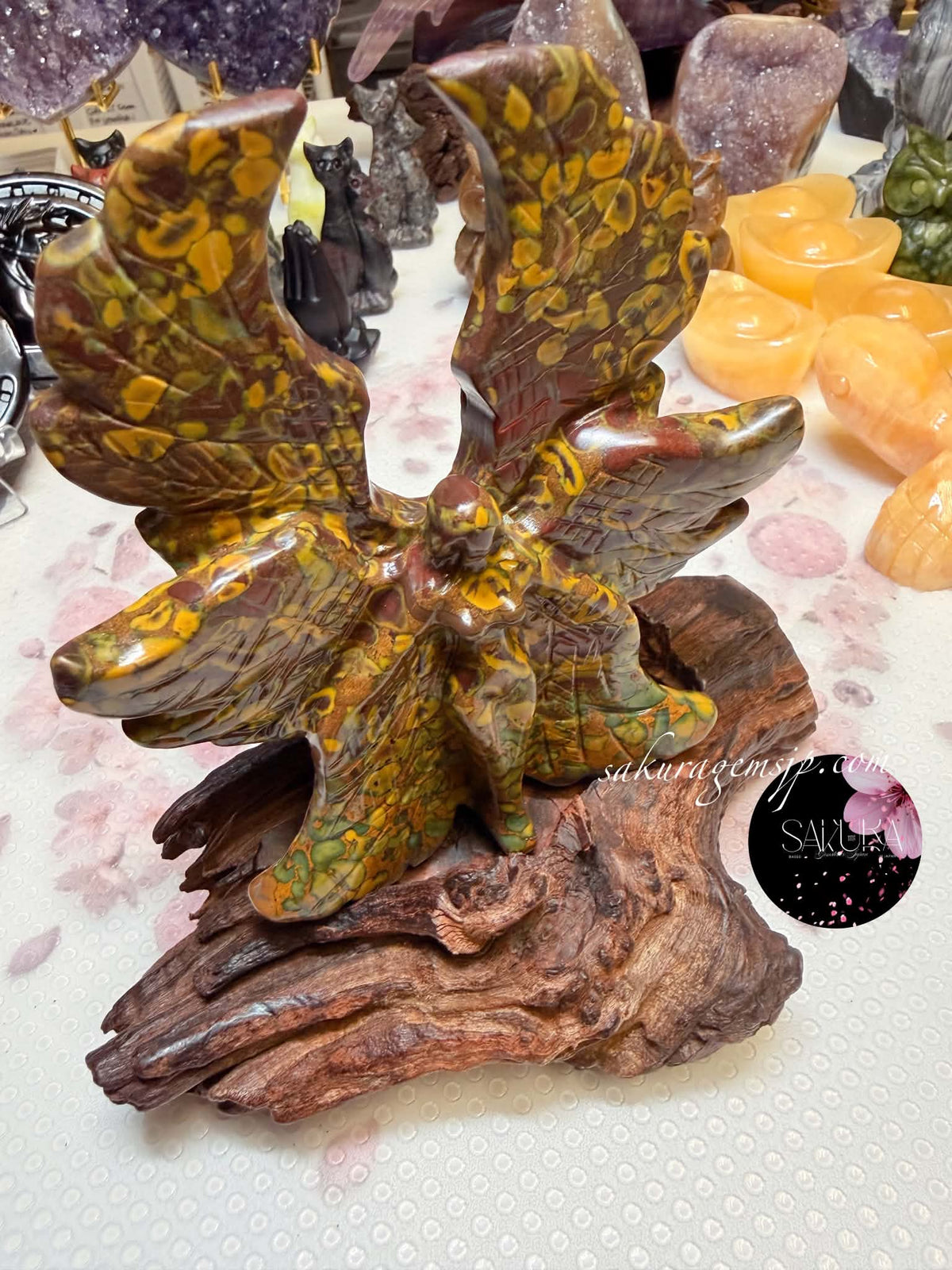 Seraph / Six-Winged Angel Carving / Mariam Jasper Stone