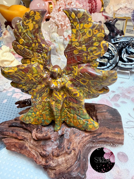 Seraph / Six-Winged Angel Carving / Mariam Jasper Stone