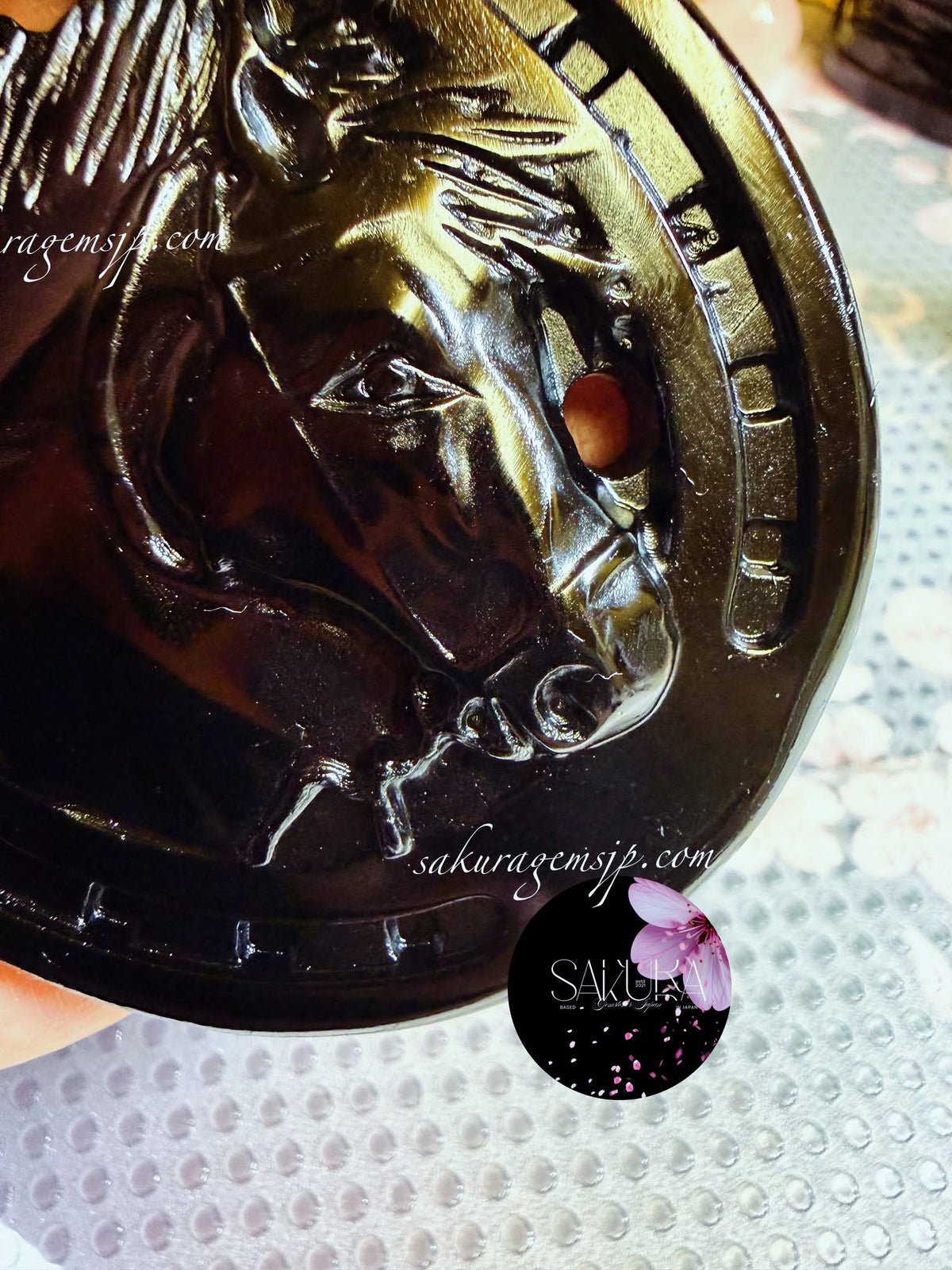 Black Obsidian Horseshoe Carving 🖤🐴