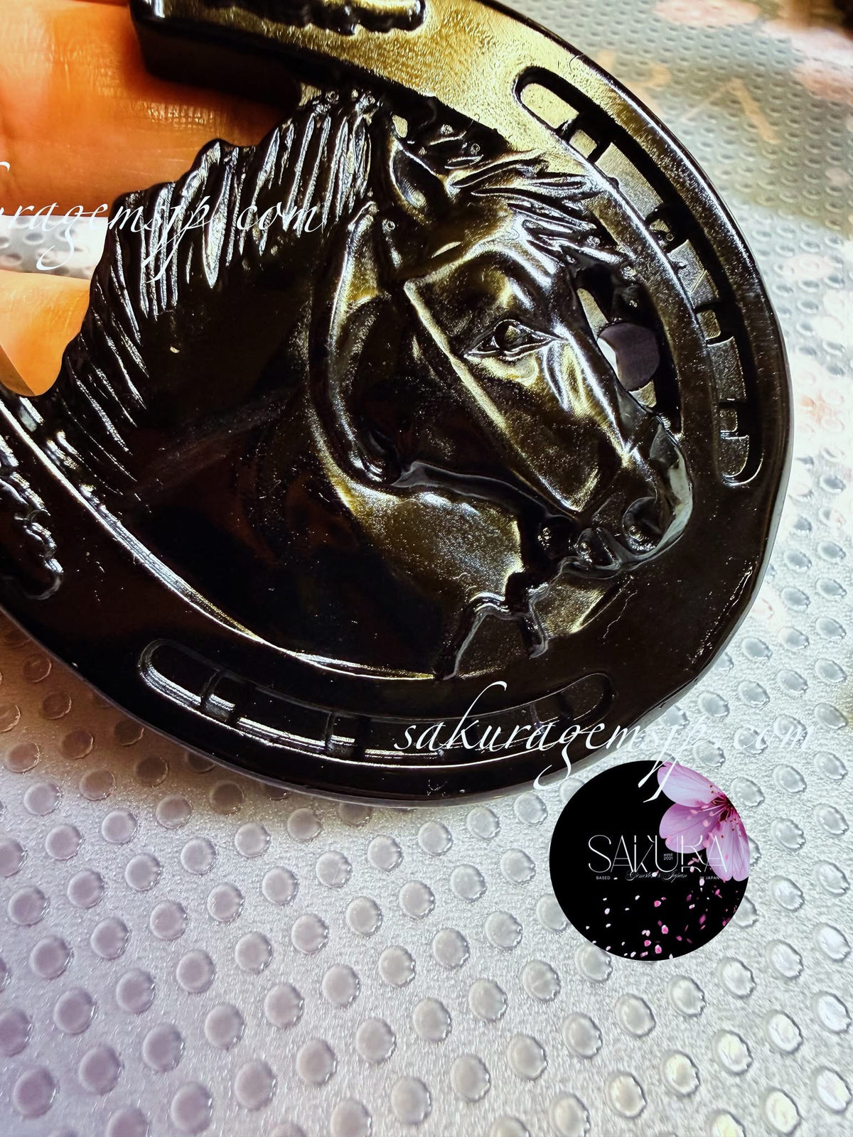 Black Obsidian Horseshoe Carving 🖤🐴