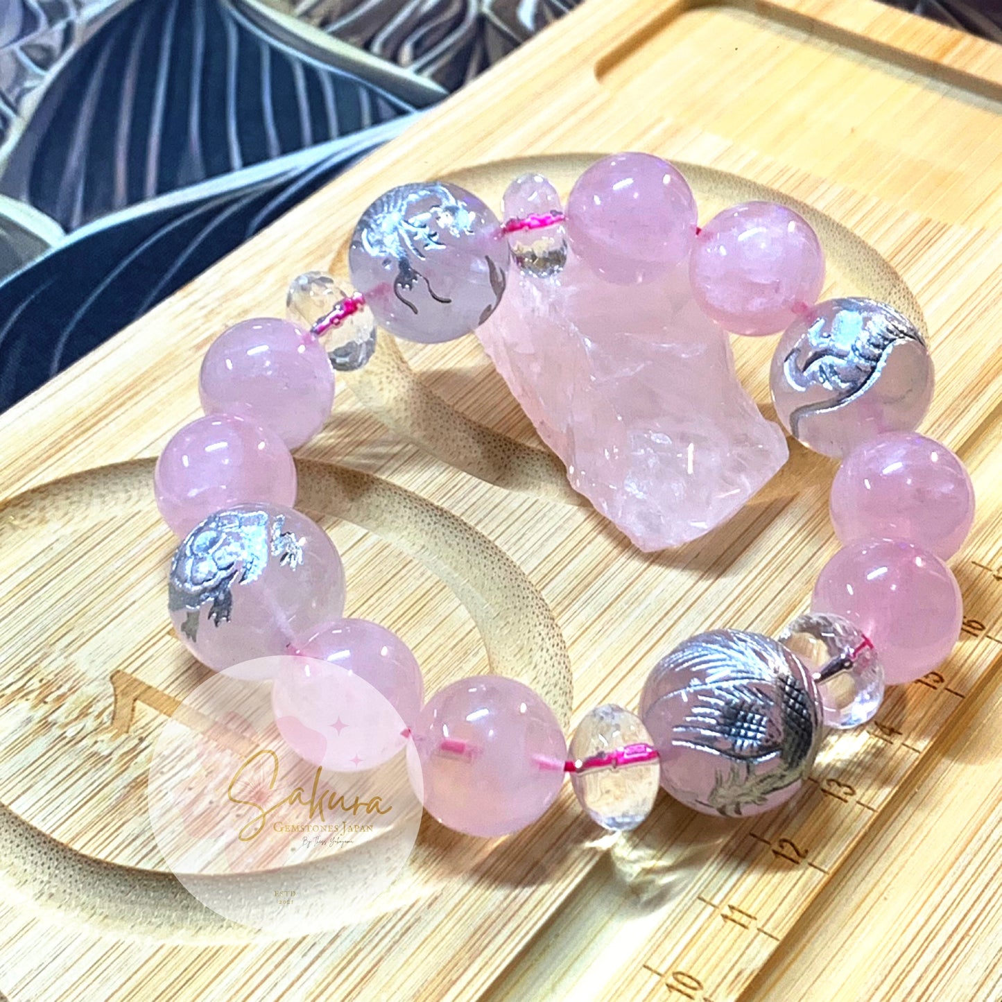 (Rare Piece) ROSE QUARTZ and CLEAR QUARTZ ( in fusion )